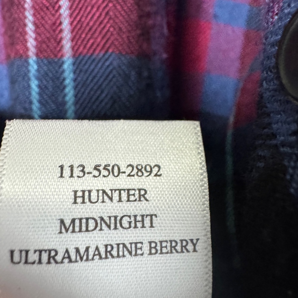 Rails Hunter Flannel Feel Button Front Shirt Midnight Ultramarine Berry Small - Picture 10 of 14